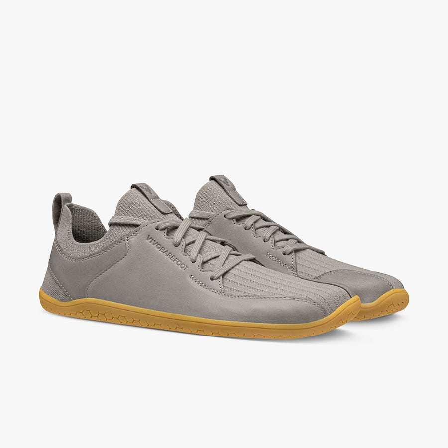 Grey Kids' Vivobarefoot Primus Knit II Trail Shoes | Philippines 0230CTVE